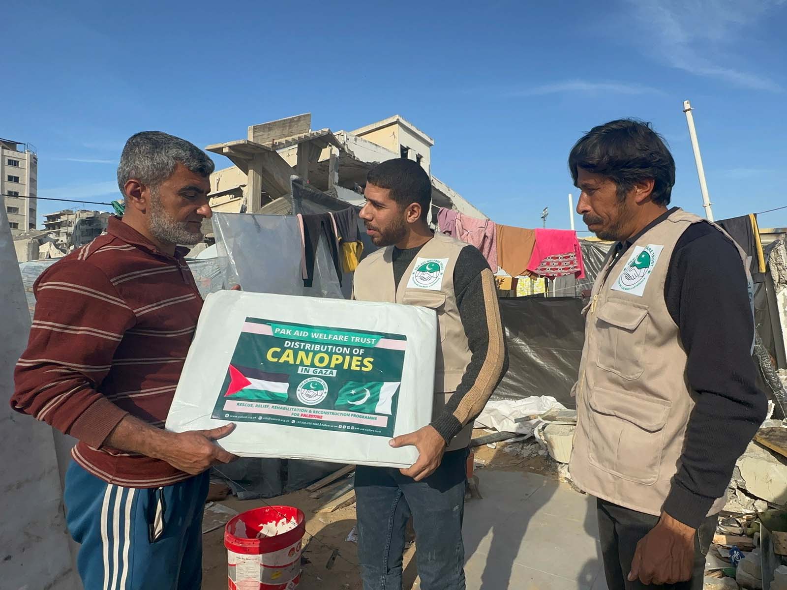 PAKAid humanitarian assistance distribution in Gaza